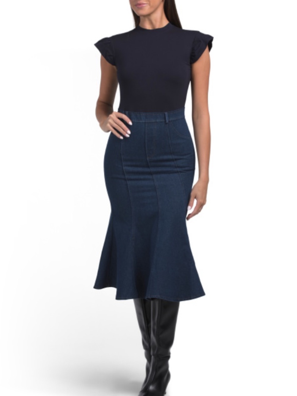 WDNY Denim Dress And Jacket Set